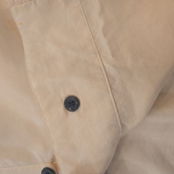 Vintage 100% Silk Short Sleeve Japenese Button Down Shirt Womens Medium Cream - Picture 9 of 9